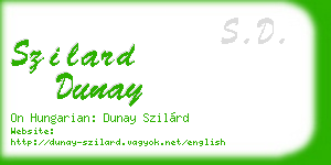 szilard dunay business card